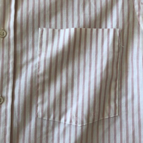 Boys red!pink & white striped button up dress shirt. Size 20- neck 14 1/2” - Picture 6 of 16